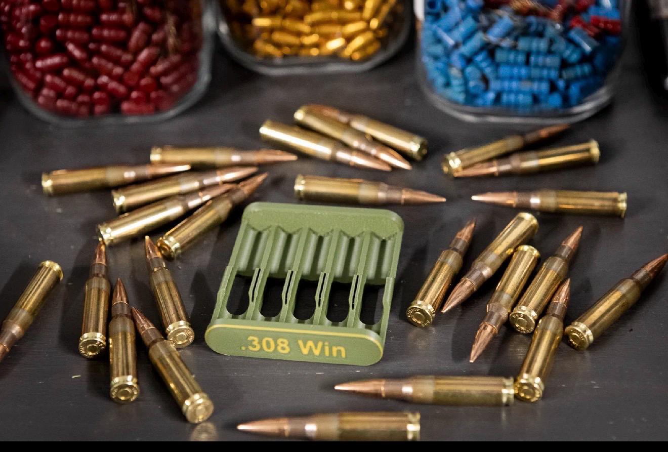 308 Winchester Ammo Storage Clip | 5 Round Storage Clip | Custom Colors