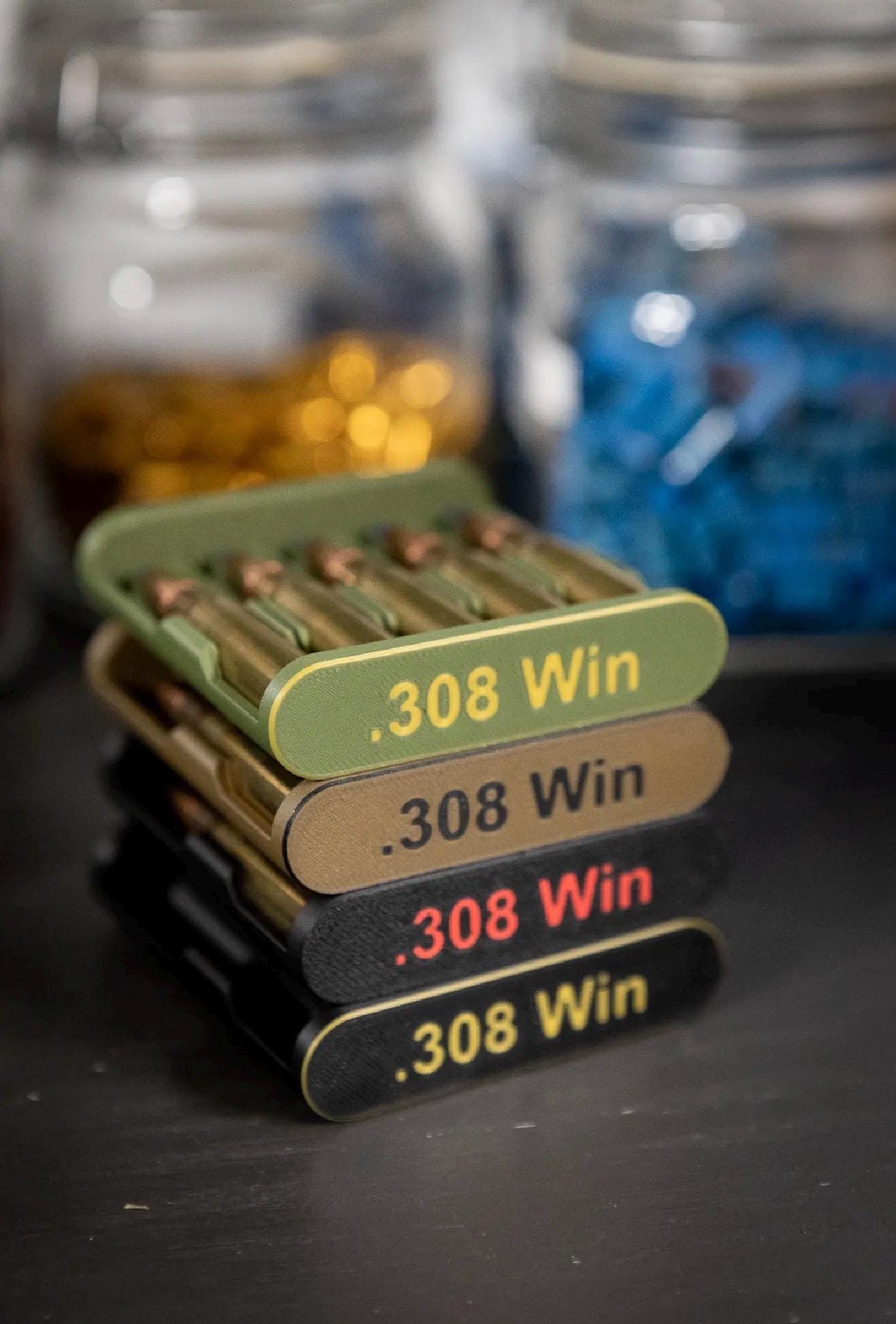 308 Winchester Ammo Storage Clip | 5 Round Storage Clip | Custom Colors