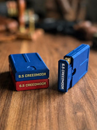 6.5 Creedmoor 8 Round Pocket Ammo Box, Stackable Storage Case (Made in USA)