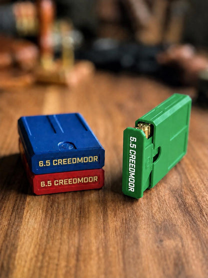 6.5 Creedmoor 8 Round Pocket Ammo Box, Stackable Storage Case (Made in USA)