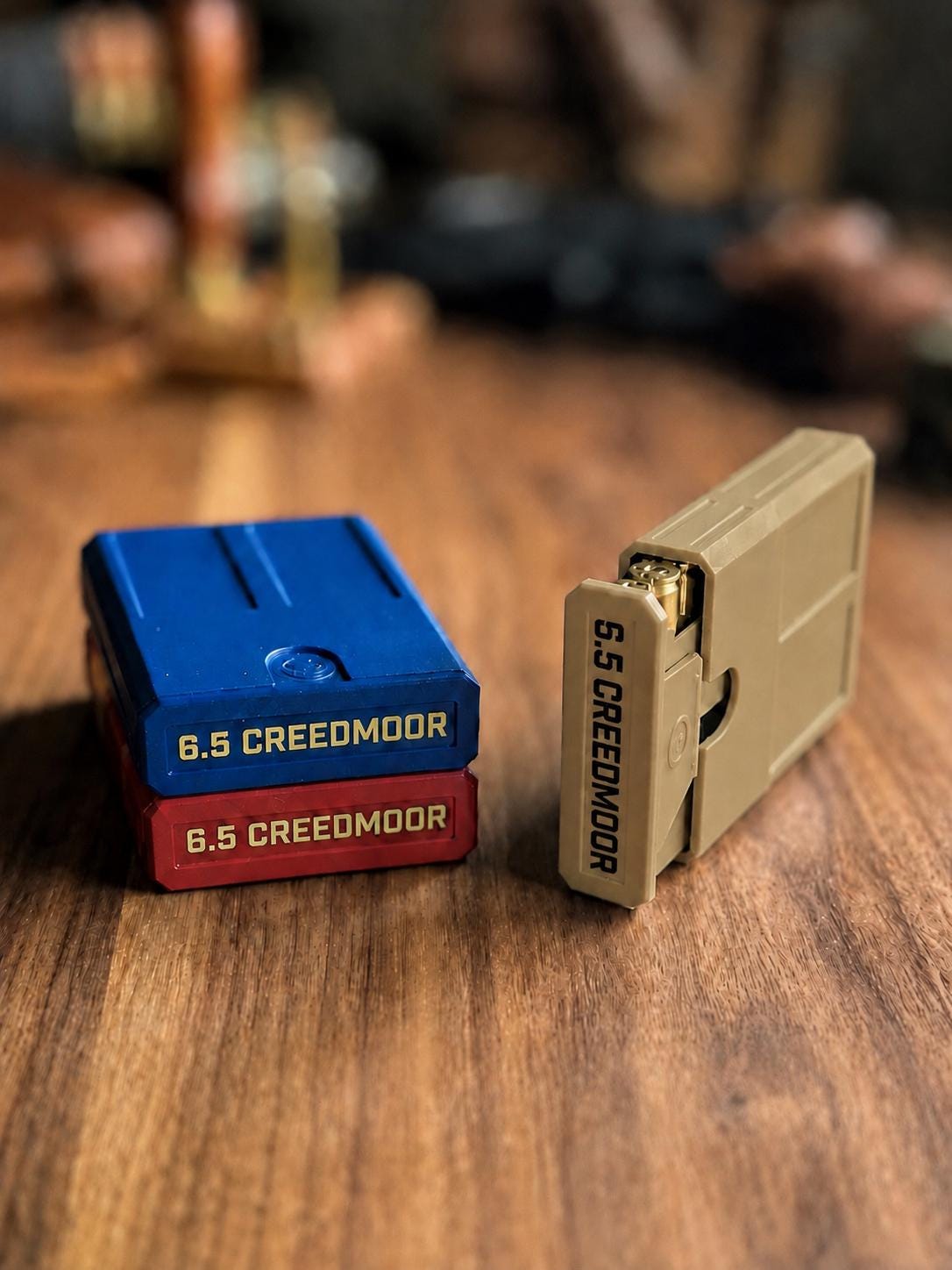 6.5 Creedmoor 8 Round Pocket Ammo Box, Stackable Storage Case (Made in USA)