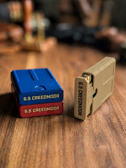 6.5 Creedmoor 8 Round Pocket Ammo Box, Stackable Storage Case (Made in USA)