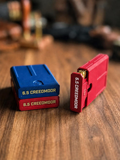 6.5 Creedmoor 8 Round Pocket Ammo Box, Stackable Storage Case (Made in USA)