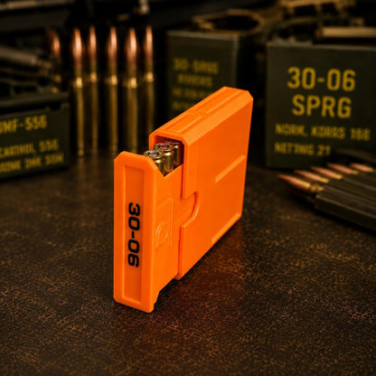 30-06 Springfield Ammo Box, Pocket 8 Round Storage Case, Stackable Sliding Organizer