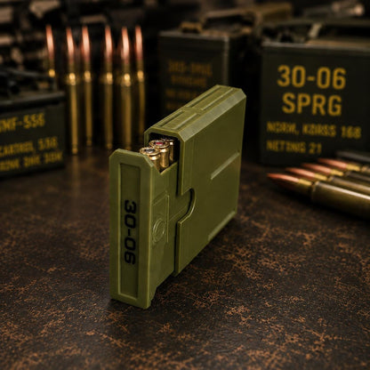 30-06 Springfield Ammo Box, Pocket 8 Round Storage Case, Stackable Sliding Organizer