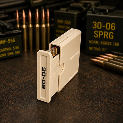 30-06 Springfield Ammo Box, Pocket 8 Round Storage Case, Stackable Sliding Organizer
