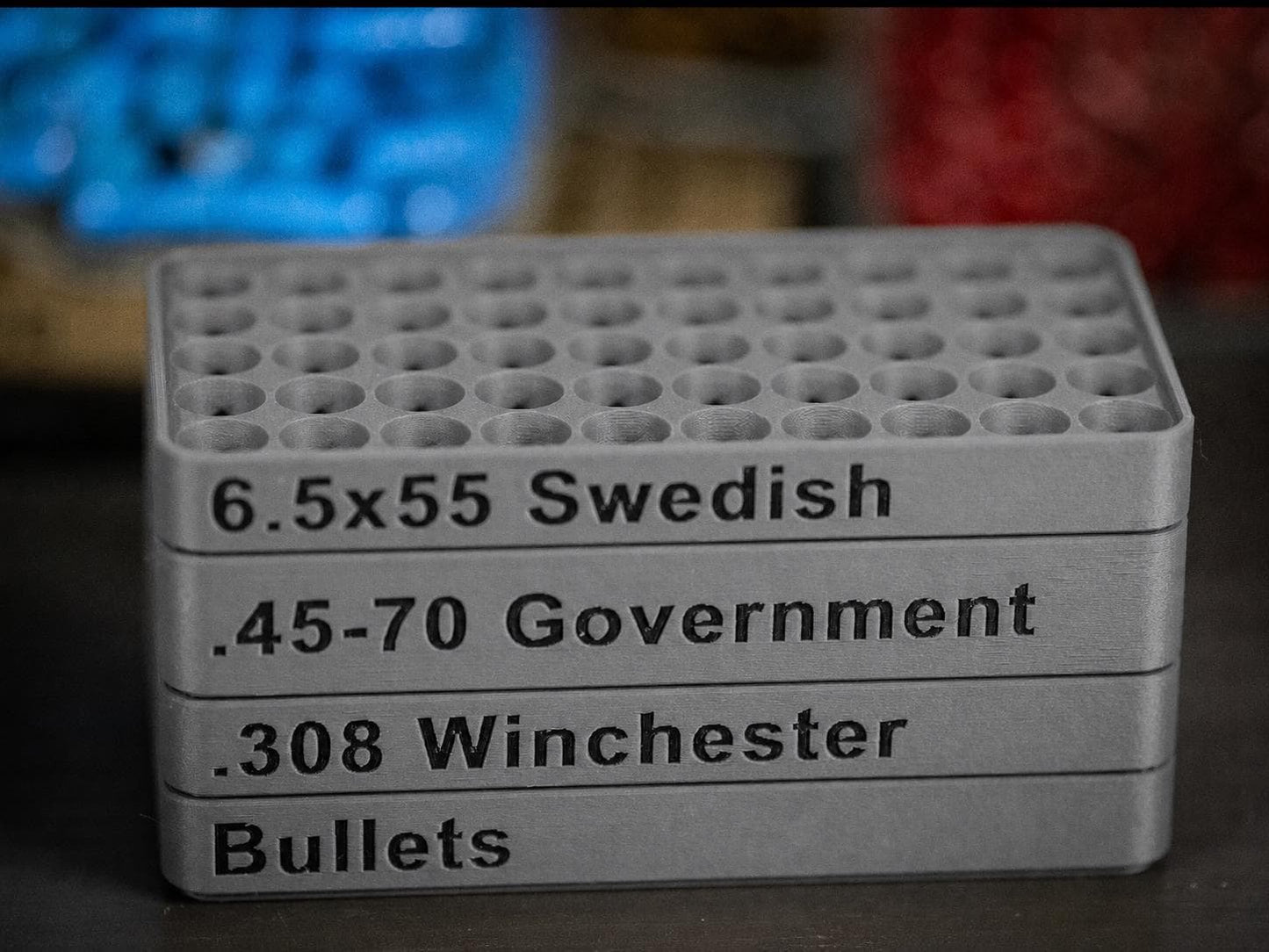 Custom Rifle Bullet Reloading Tray – Ammo Loading Block. Multiple Calibers and Colors- Listing 2