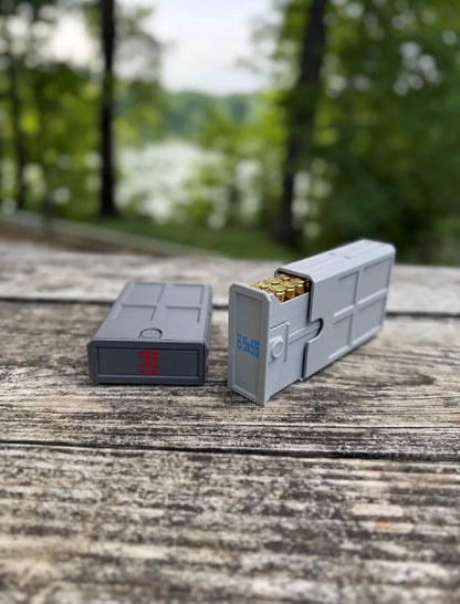 6.5x55 Swedish Ammo Box – 20 Round Stackable Ammunition Storage Case – Compact 3D Printed Rifle Cartridge Holder