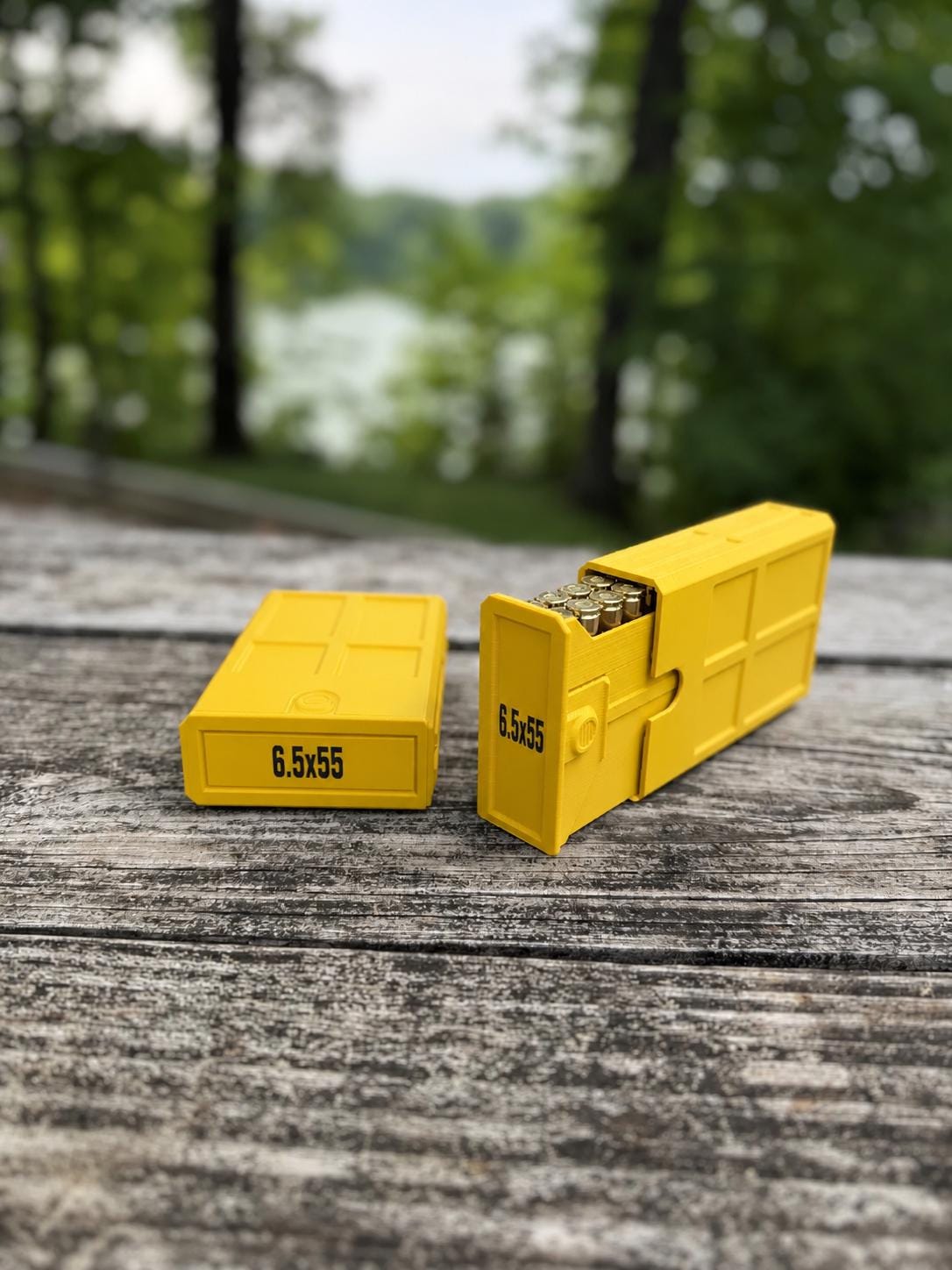 6.5x55 Swedish Ammo Box – 20 Round Stackable Ammunition Storage Case – Compact 3D Printed Rifle Cartridge Holder
