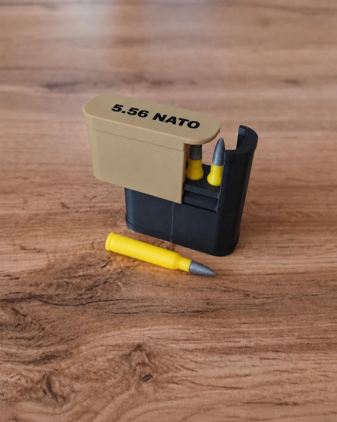 5.56 Emergency Box – 4 Round Pocket Ammunition Storage Case – Sliding Top