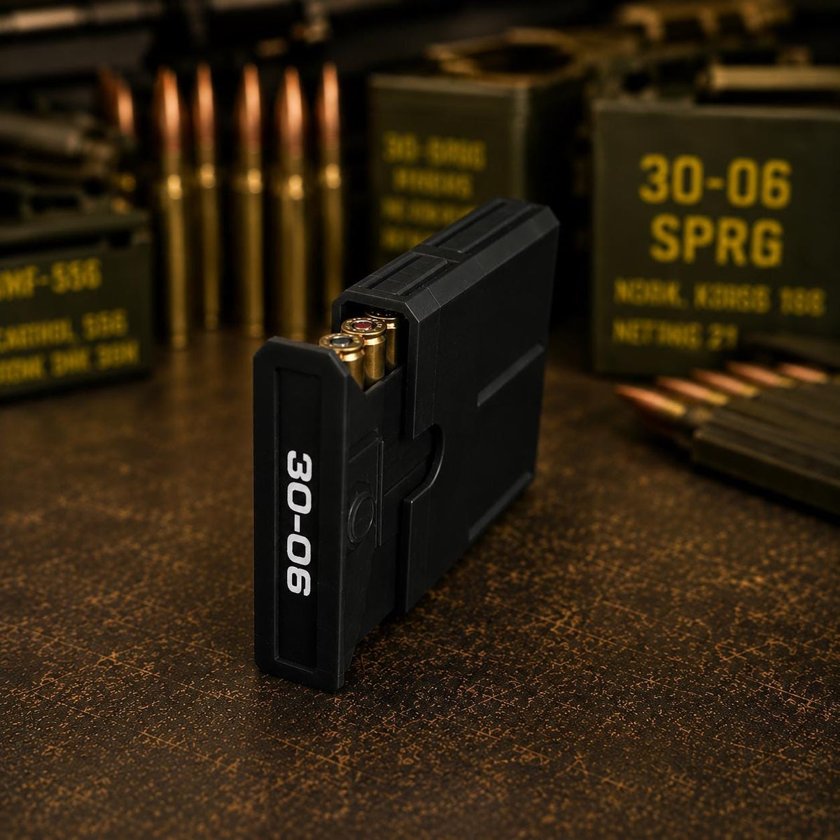 30-06 Springfield Ammo Box, Pocket 8 Round Storage Case, Stackable Sliding Organizer