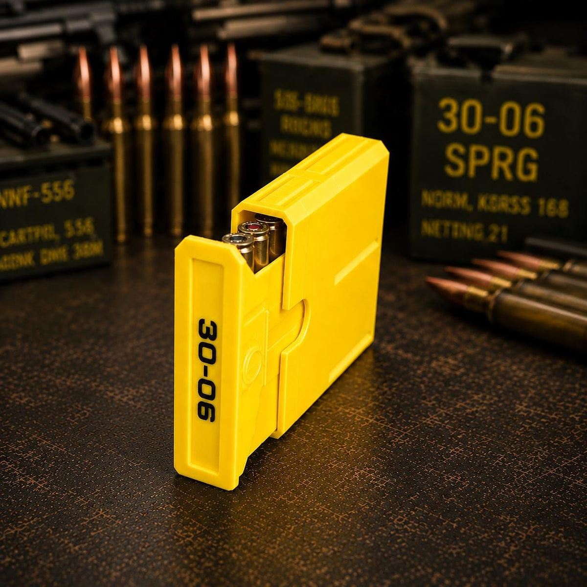 30-06 Springfield Ammo Box, Pocket 8 Round Storage Case, Stackable Sliding Organizer