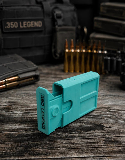 350 Legend 8 Round Pocket Ammo Box, Stackable Sliding Case, Made in USA