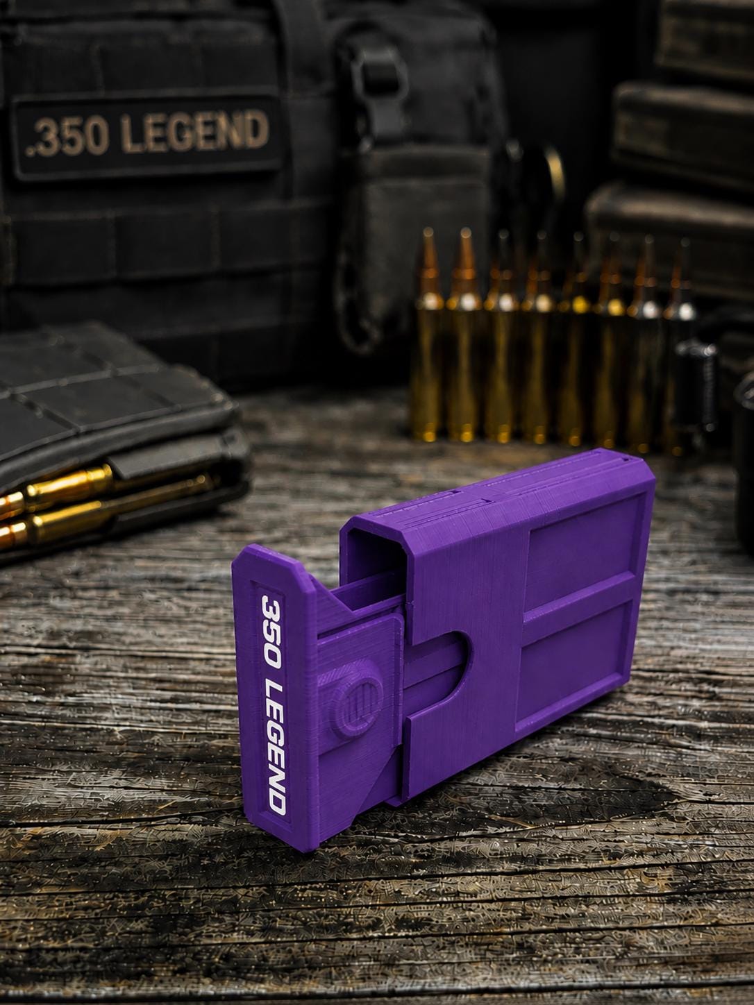 350 Legend 8 Round Pocket Ammo Box, Stackable Sliding Case, Made in USA