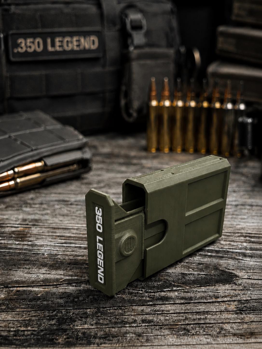 350 Legend 8 Round Pocket Ammo Box, Stackable Sliding Case, Made in USA
