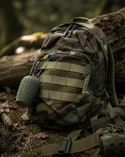 Rugged Grenade Style EDC Storage Container, Tactical Screw Top Capsule, Outdoor Gear Holder