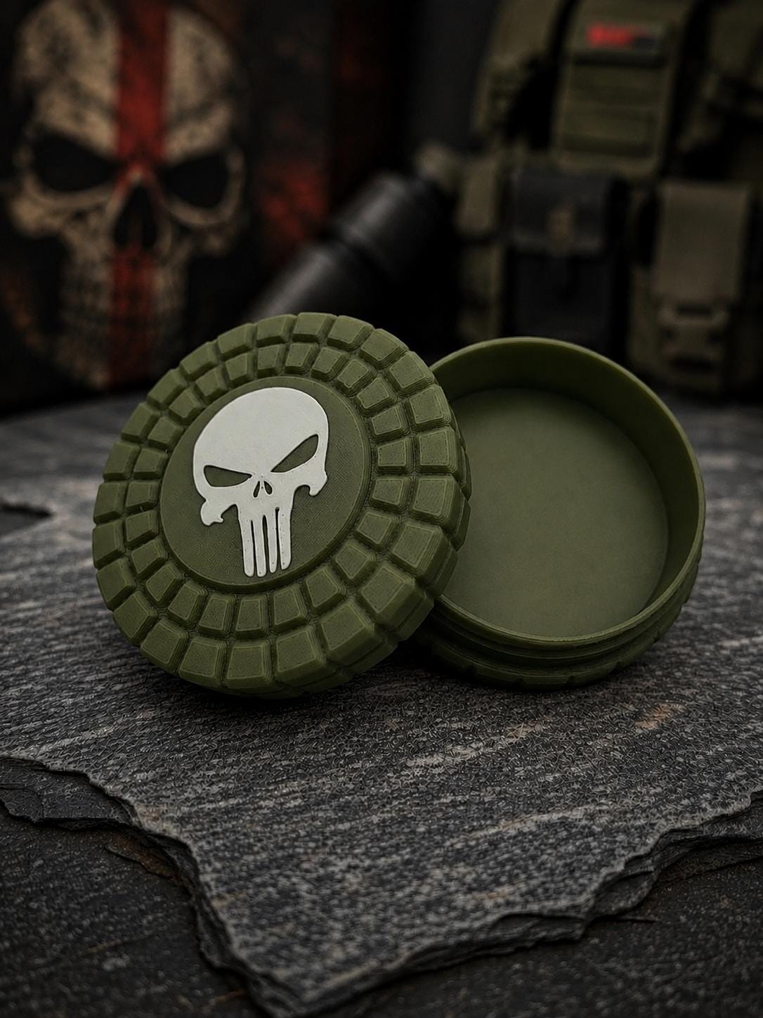 Pocket Storage Container, Tactical Screw Top Utility Capsule, EDC Gear Container. Gift for outdoor hunter dad