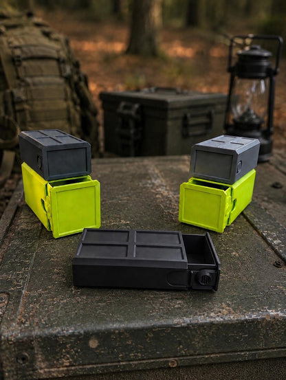 Universal Stackable Utility Case – Modular EDC Storage Box, Small Parts Organizer, Sliding Tool & Gear Case