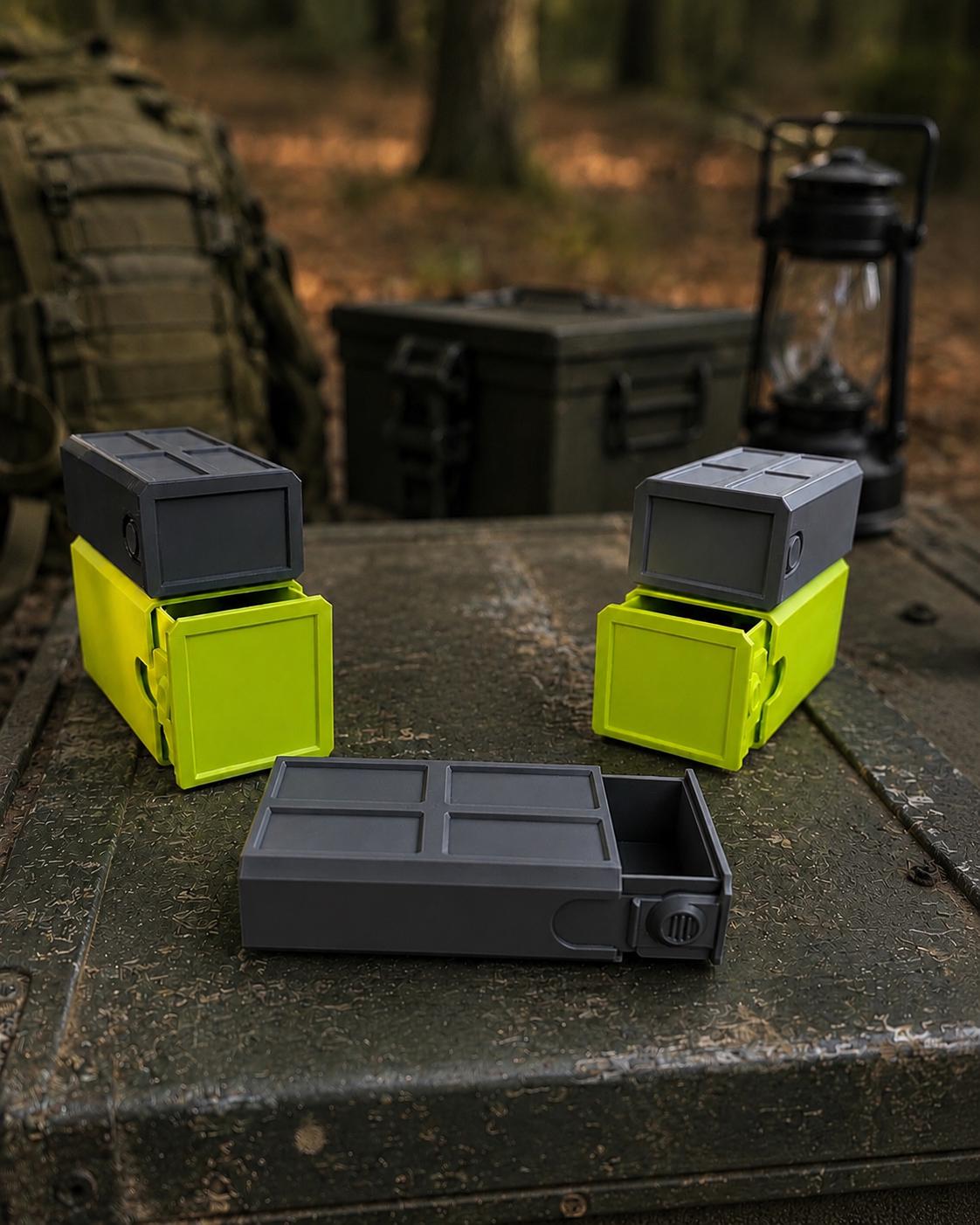 Universal Stackable Utility Case – Modular EDC Storage Box, Small Parts Organizer, Sliding Tool & Gear Case