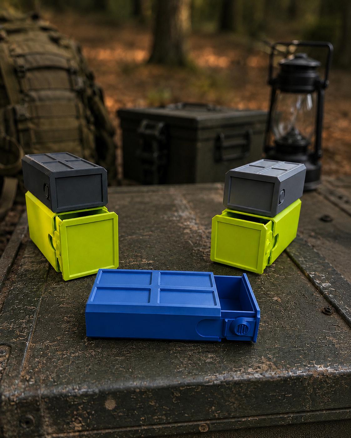 Universal Stackable Utility Case – Modular EDC Storage Box, Small Parts Organizer, Sliding Tool & Gear Case