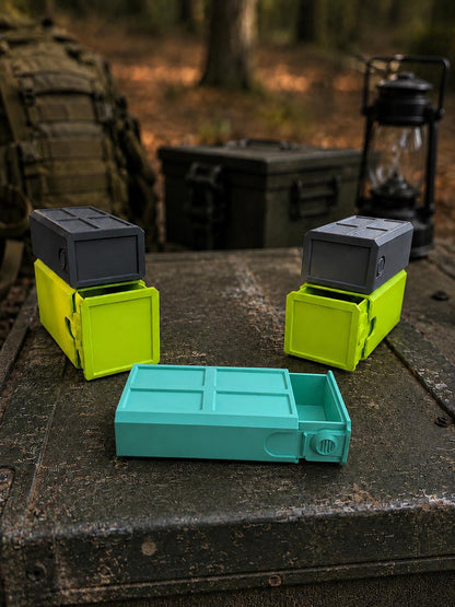 Universal Stackable Utility Case – Modular EDC Storage Box, Small Parts Organizer, Sliding Tool & Gear Case