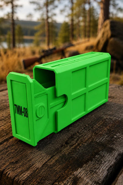 7mm-08 Remington Ammo Box | 20 Round Stackable Storage Case (3D Printed)