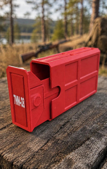 7mm-08 Remington Ammo Box | 20 Round Stackable Storage Case (3D Printed)