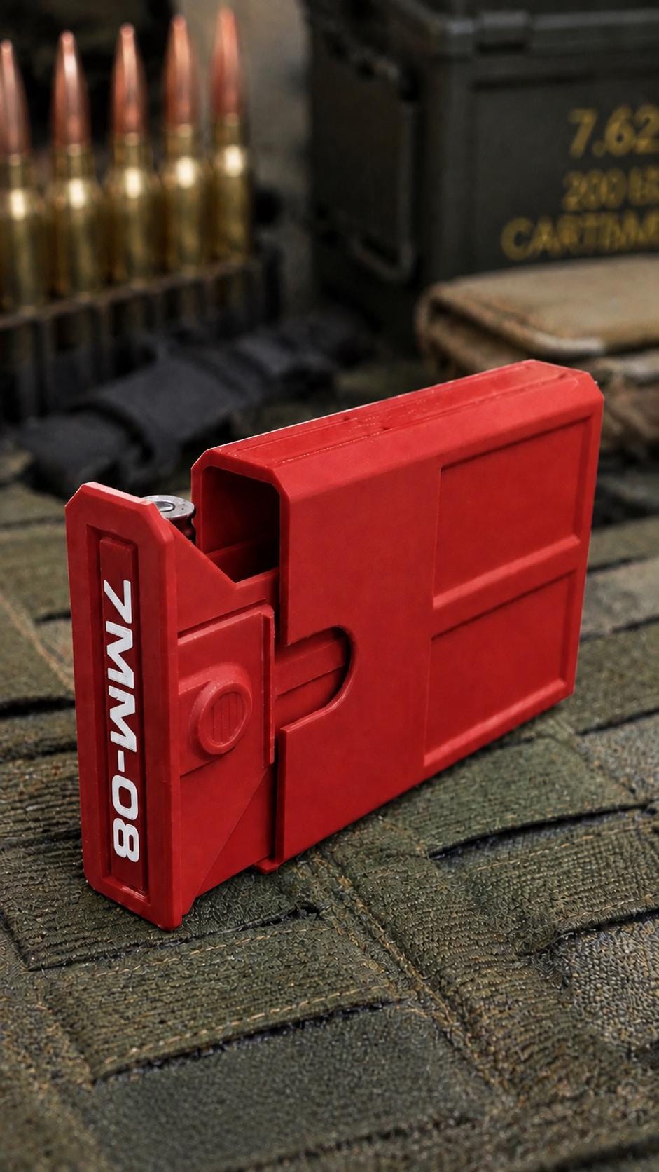 7mm-08 Remington Ammo Box | 8 Round Stackable Storage Case (3D Printed)