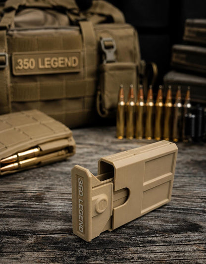350 Legend 8 Round Pocket Ammo Box, Stackable Sliding Case, Made in USA