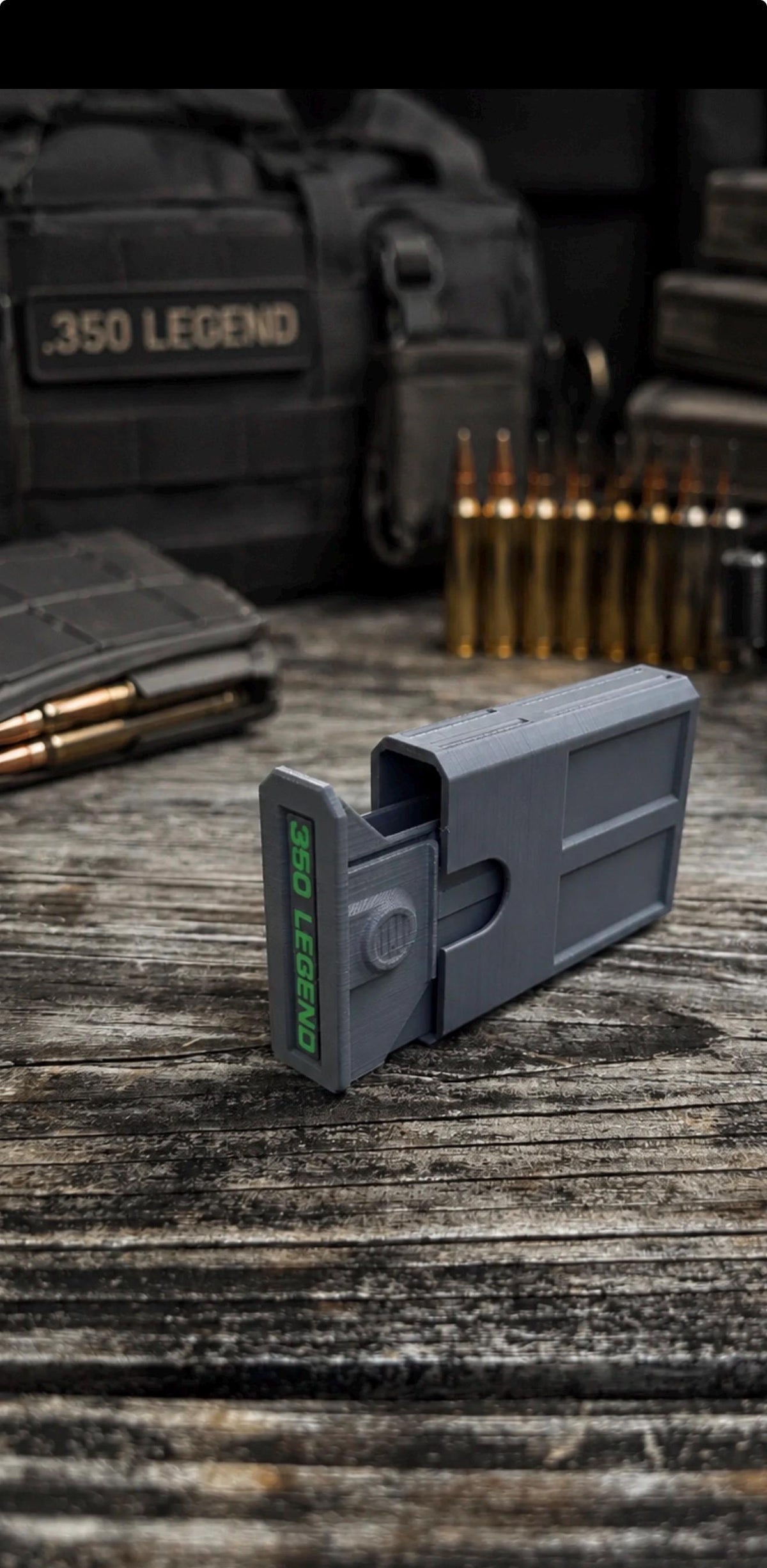 350 Legend 8 Round Pocket Ammo Box, Stackable Sliding Case, Made in USA
