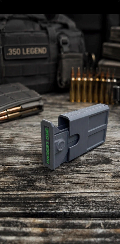 350 Legend 8 Round Pocket Ammo Box, Stackable Sliding Case, Made in USA