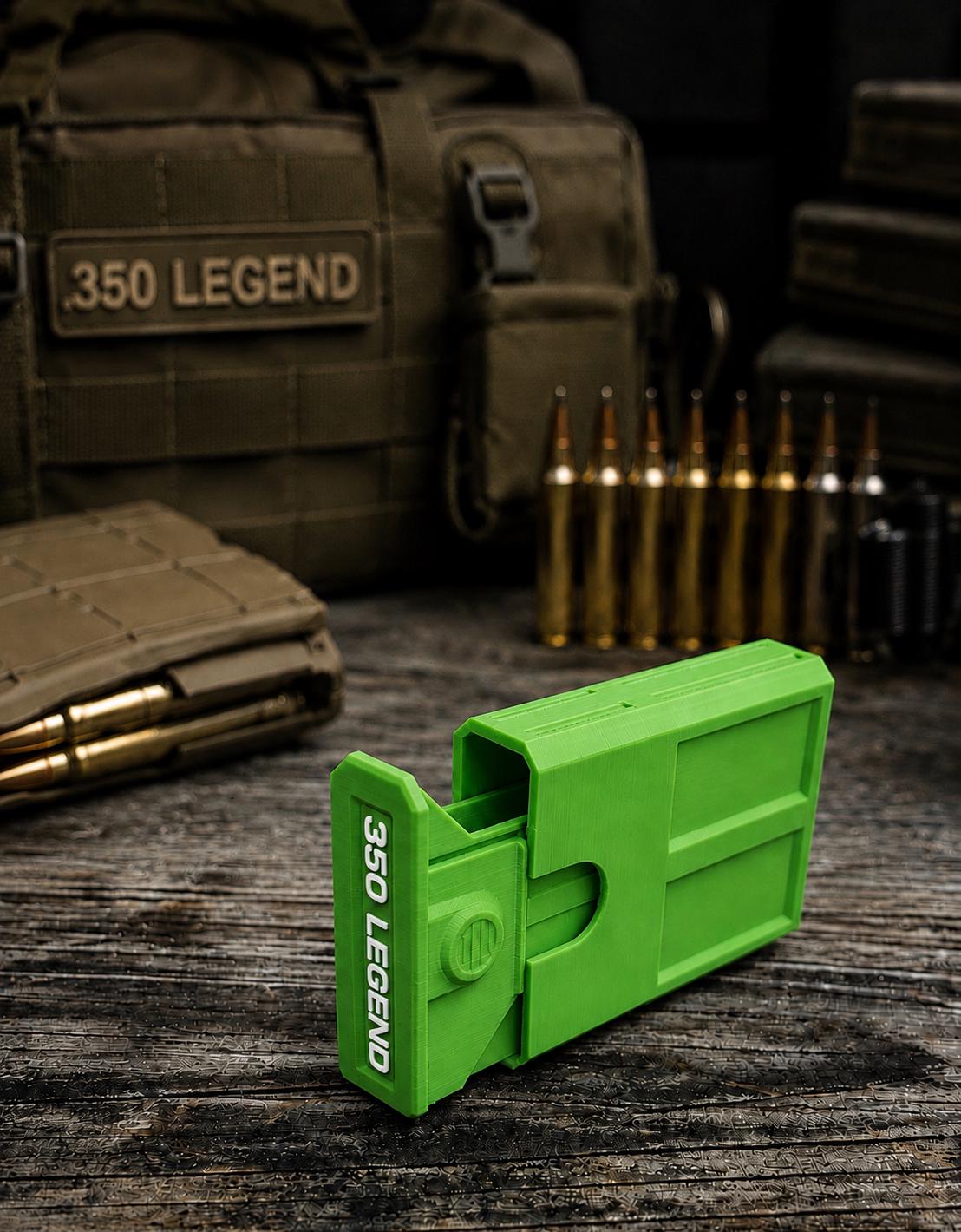 350 Legend 8 Round Pocket Ammo Box, Stackable Sliding Case, Made in USA