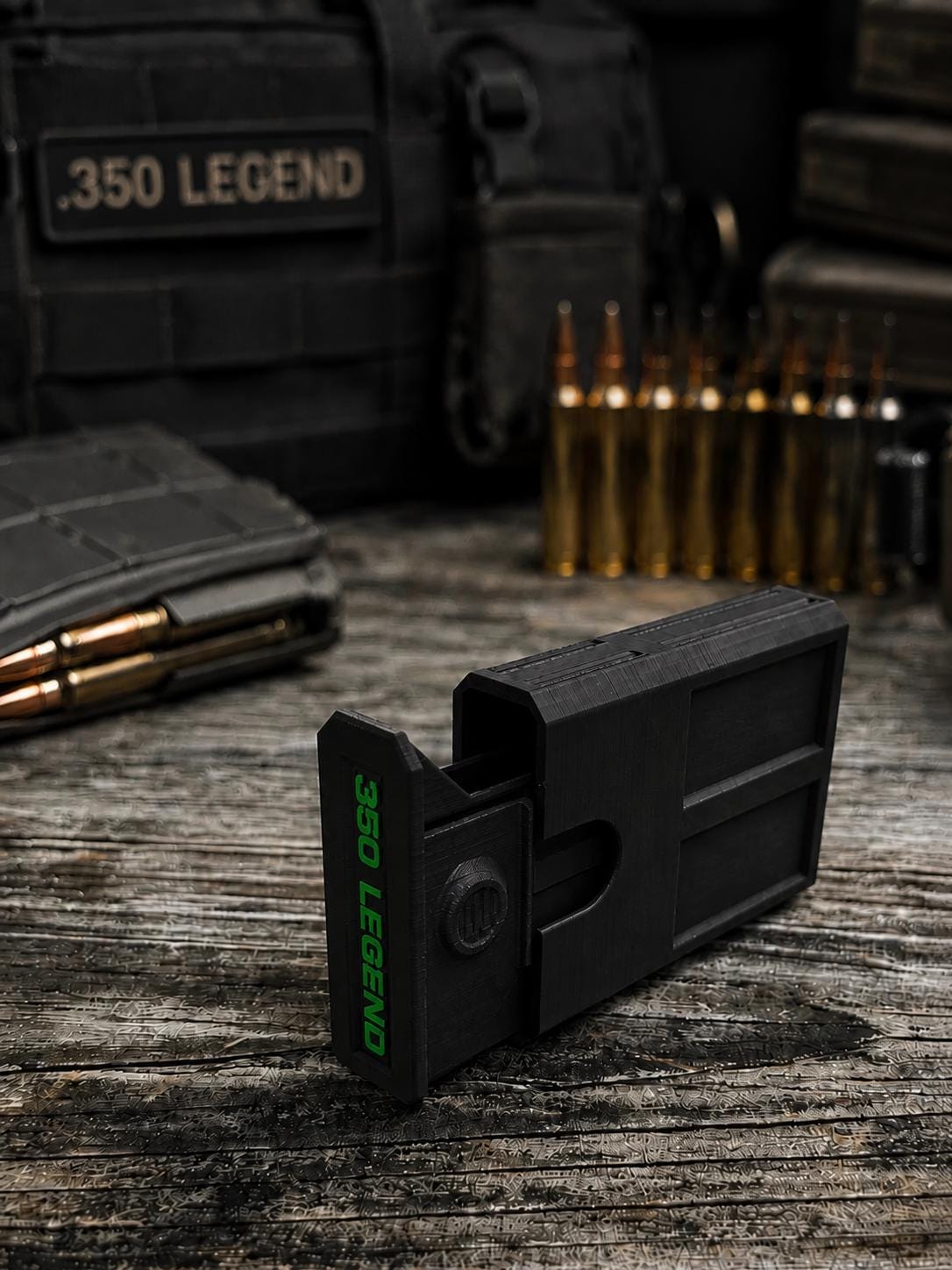 350 Legend 8 Round Pocket Ammo Box, Stackable Sliding Case, Made in USA