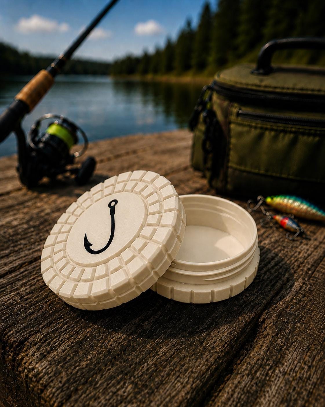 Pocket Storage Container, Tactical Screw Top Utility Capsule, EDC Gear Container. Gift for outdoor hunter and fishing dad