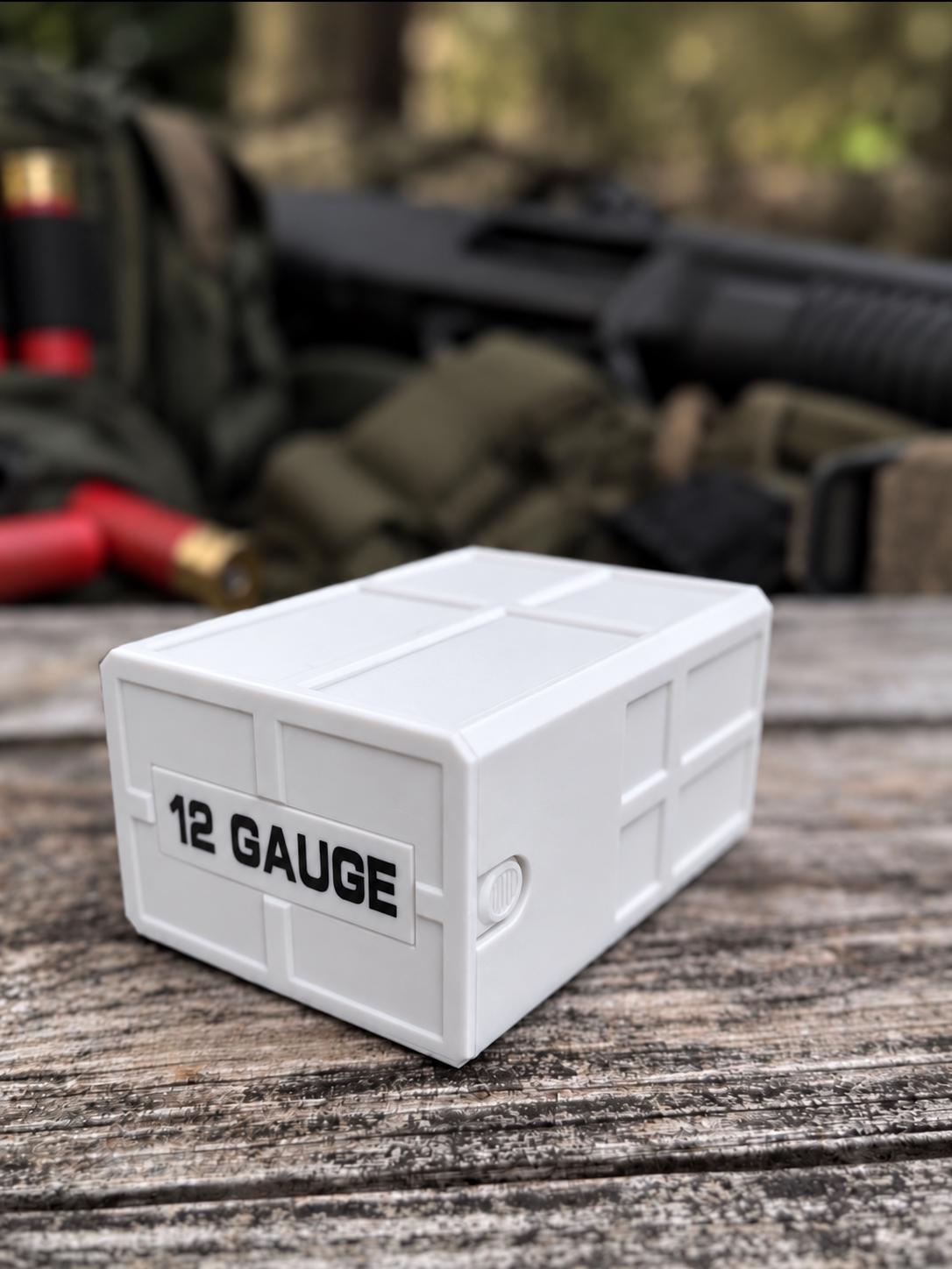 12 Gauge Shotgun Shell Holder – Stackable Ammo Box (25 Rounds)