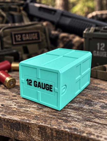 12 Gauge Shotgun Shell Holder – Stackable Ammo Box (25 Rounds)