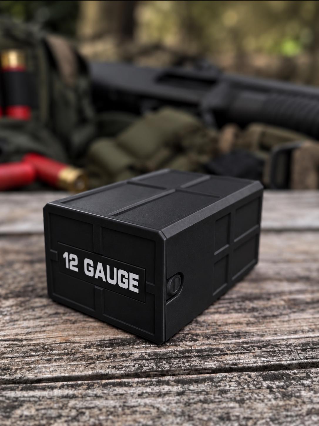 12 Gauge Shotgun Shell Holder – Stackable Ammo Box (25 Rounds)