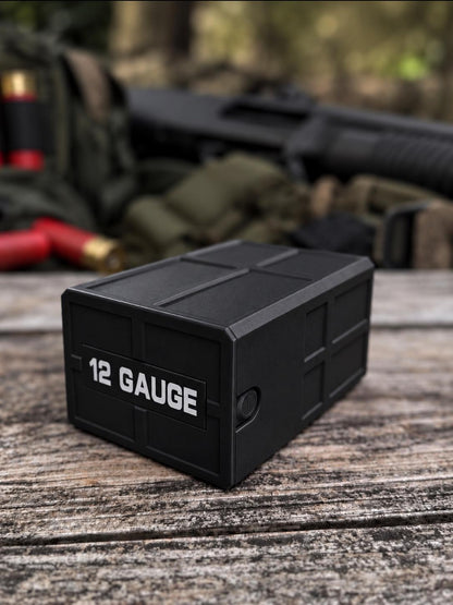 12 Gauge Shotgun Shell Holder – Stackable Ammo Box (25 Rounds)