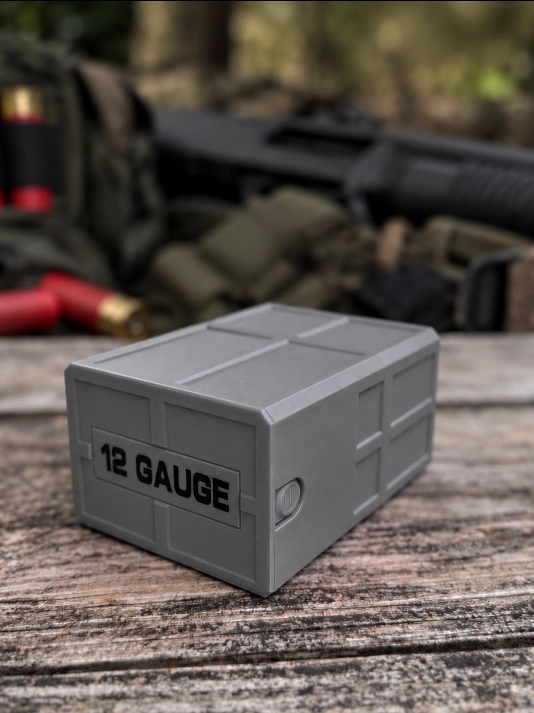 12 Gauge Shotgun Shell Holder – Stackable Ammo Box (25 Rounds)