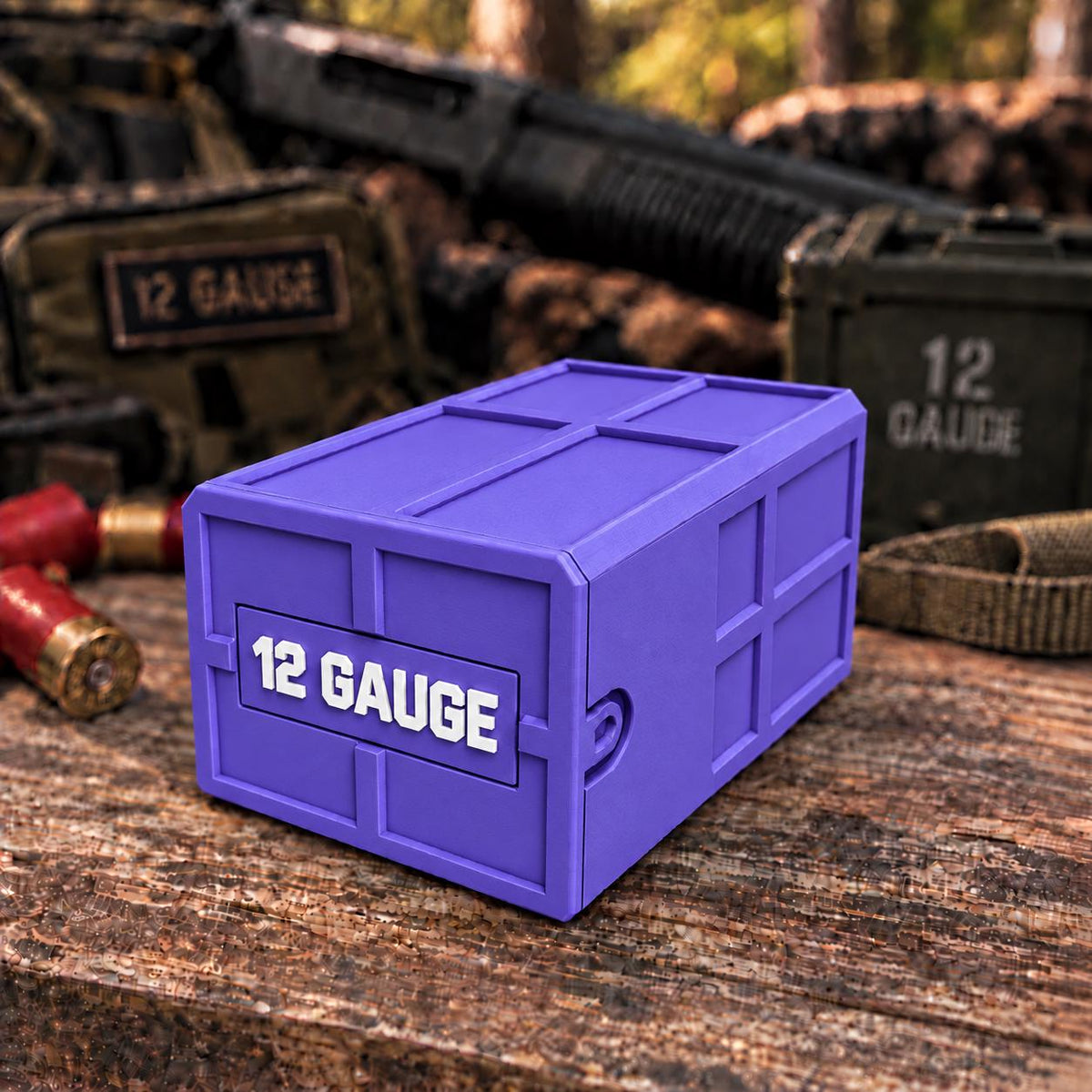 12 Gauge Shotgun Shell Holder – Stackable Ammo Box (25 Rounds)