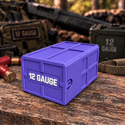 12 Gauge Shotgun Shell Holder – Stackable Ammo Box (25 Rounds)