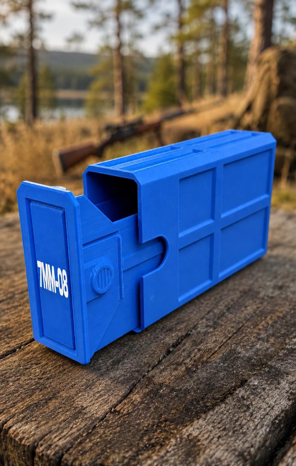 7mm-08 Remington Ammo Box | 20 Round Stackable Storage Case (3D Printed)