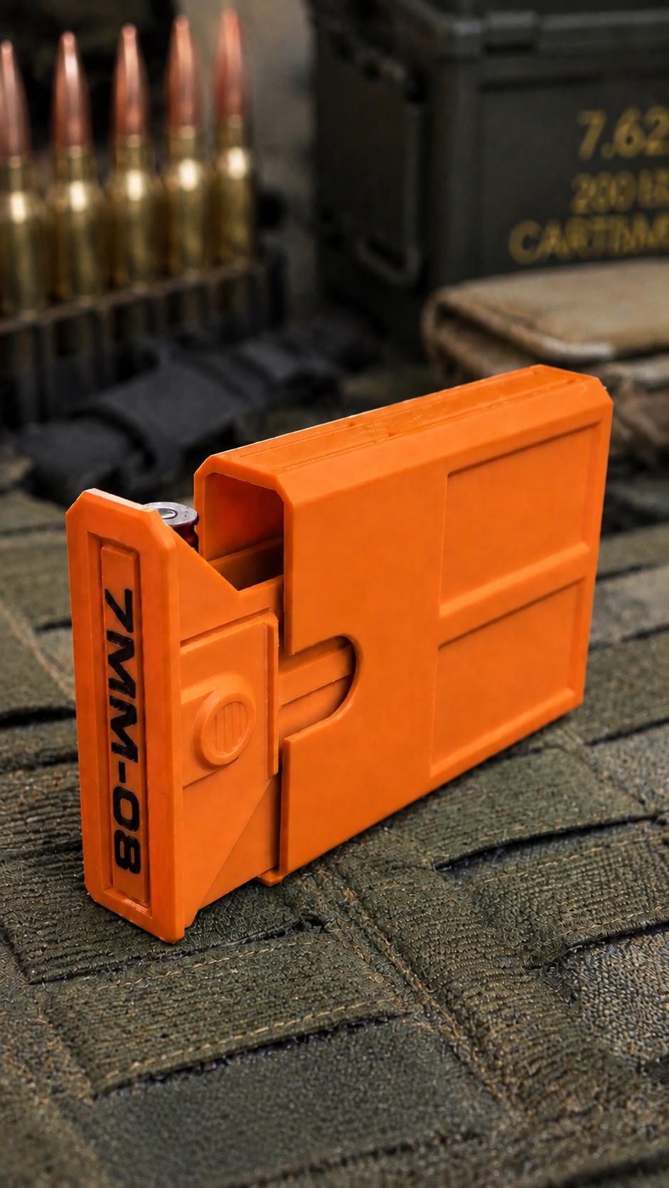 7mm-08 Remington Ammo Box | 8 Round Stackable Storage Case (3D Printed)