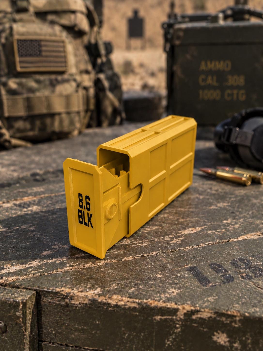8.6 Blackout Ammo Box – 20 Round Stackable 3D Printed Case (PLA)