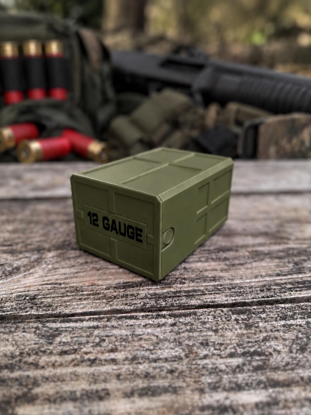 12 Gauge Shotgun Shell Holder – Stackable Ammo Box (25 Rounds)