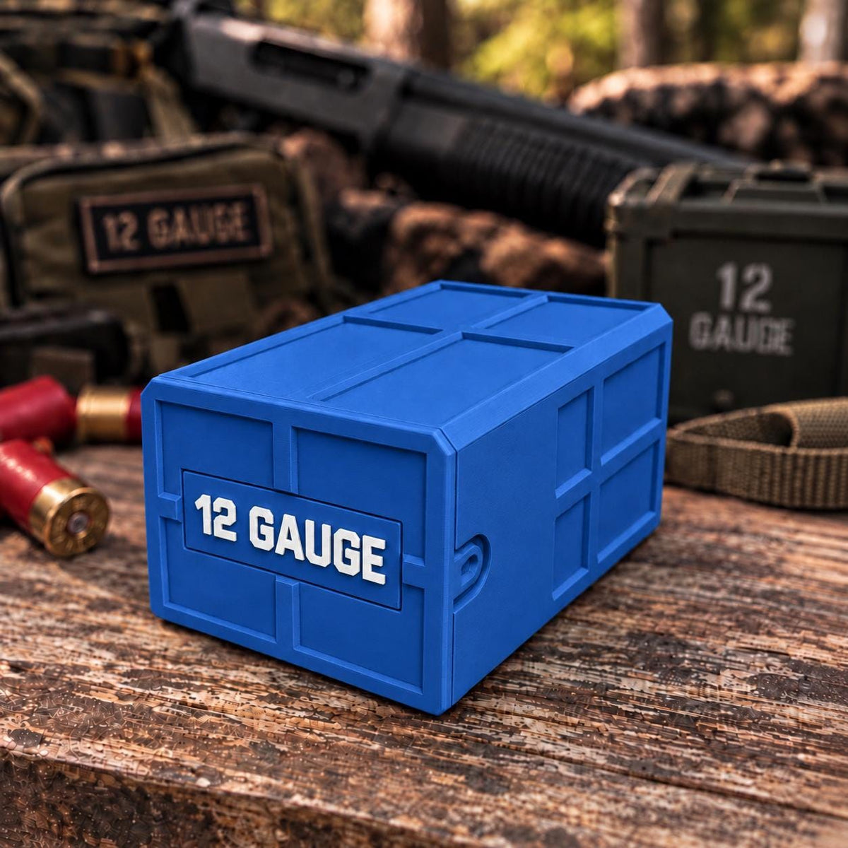 12 Gauge Shotgun Shell Holder – Stackable Ammo Box (25 Rounds)