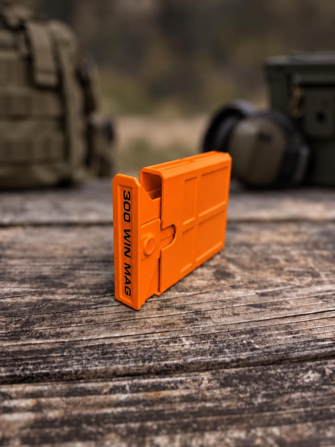 300 Winchester Magnum Ammo Box | 8 Round Pocket Stackable Compact Storage Case | Dual-Latch Ammo Holder