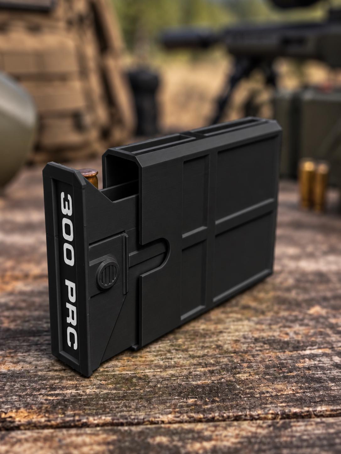 300 PRC Ammo Box – 8 Round Compact Pocket Stackable Range Organizer