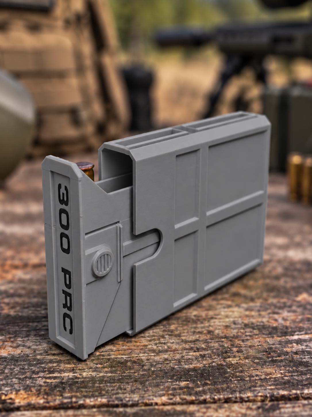 300 PRC Ammo Box – 8 Round Compact Pocket Stackable Range Organizer