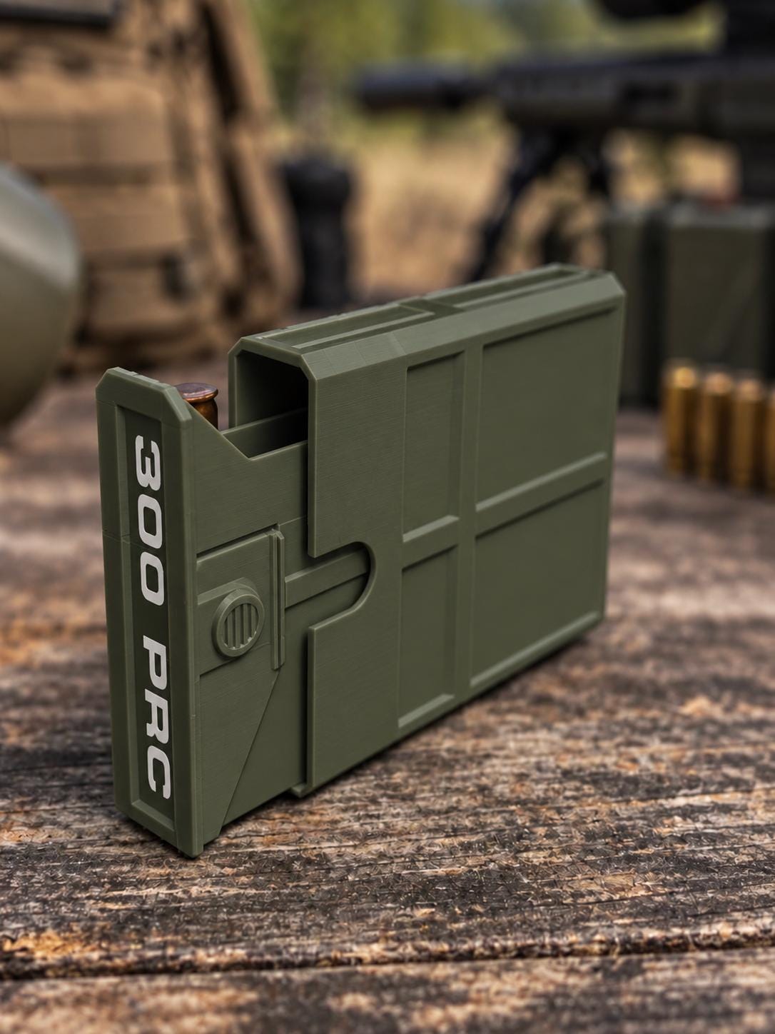 300 PRC Ammo Box – 8 Round Compact Pocket Stackable Range Organizer